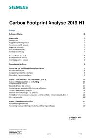 Carbon footprint analyse 2019 H1