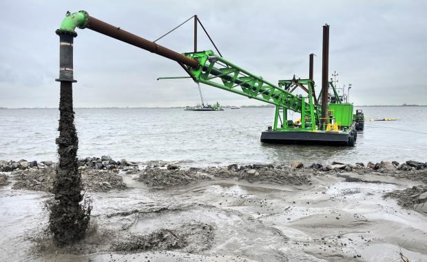 Dike reinforcements Marken