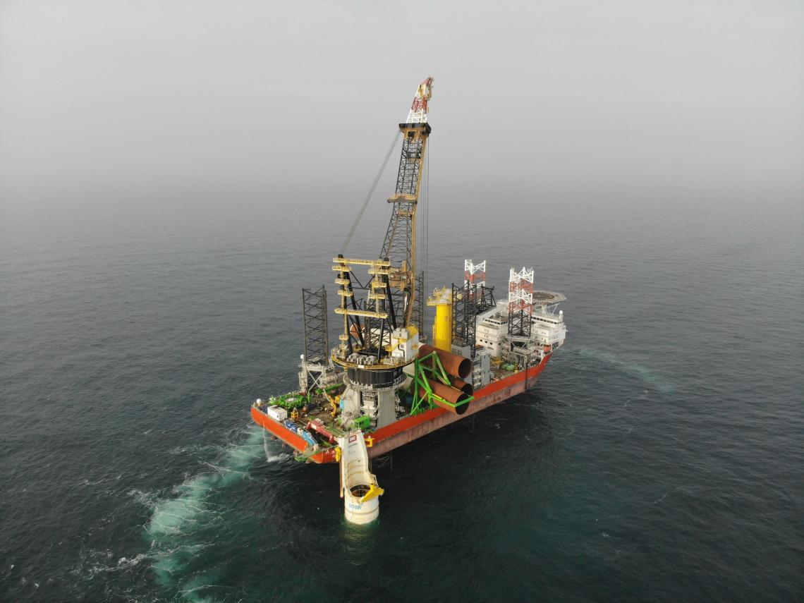 Pacfic Osprey (DEME) on the Albatros Offshore wind farm project